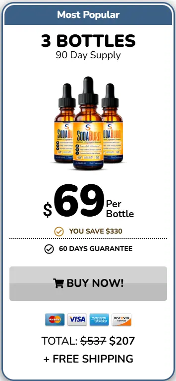 SodaBurn order 3 bottles